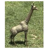 Vintage Large Brass Giraffe Statue - 27 In. Tall
