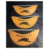 (3) NOS Vintage Marathon Cat Gas Ohio Oil Visors