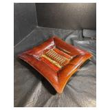 Large Vintage MCM Ashtray 10 1/2 x 10 1/2
