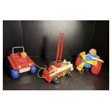 (3) Vintage Fisher Price Pull Toy Lot