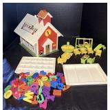 Vintage Fisher Price Play Family School House