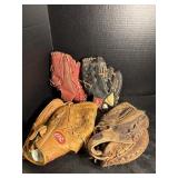 Assorted Vintage Baseball Mitts -Dick Allen-Jeter