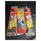 (3) Vintage Guillows WW1 Biplane Glider Kits
