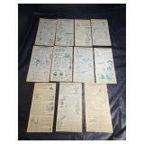 (11) 1951 Nabisco Straight Arrow Cards -  Indians