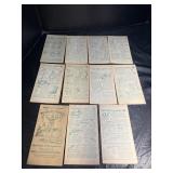 (11) 1952 Nabisco Straight Arrow Cards -  Indians