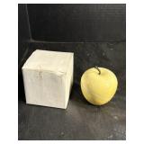 Vintage Heavy Apple Glass Paperweight