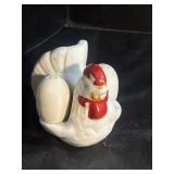 Vintage Hen Salt / Pepper / Napkins Holder