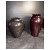 Glass Vase Lot - Haeger Black Amethyst / Ruby Red