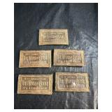(5) THE HOUSE OF CRANE CIGAR Coin Purses
