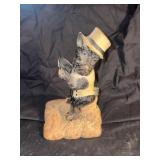 Vintage Scottie Dog Wood Composite Brush Holder