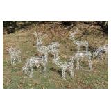 (8) Assorted Wire Christmas Light Deer Lot