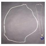 Sterling Silver Necklace & Pendant & Chain