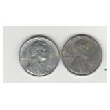 US 1943 & 1943S Steel Wartime Wheat Pennies