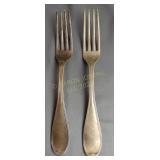 Two Vintage JOHN KITTS Dinner Forks
