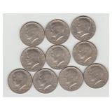 (10) US 1976  Kennedy Half Dollar Coins