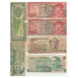 Assorted Currency from Mexico & Guatemla