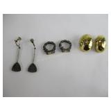 Three Pairs of Sterling Silver Earrings