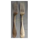 Two Vintage JOHN KITTS Dinner Forks