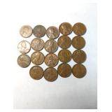 (19 US Lincoln Wheat Pennies