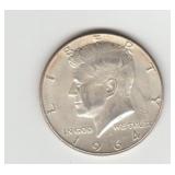 1964 US Silver Kennedy Half Dollar Coin