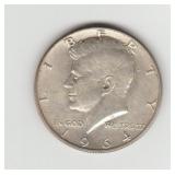 1964D US Silver Kennedy Half Dollar Coin