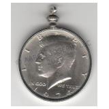 1974 Kennedy Half Dollar Coin Pendant
