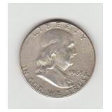 1963D US Silver Franklin Half Dollar
