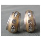 14kt Yellow Gold & Diamond Clip On Earrings