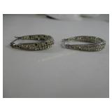 10KT White Gold Ladies Dangle Earrings