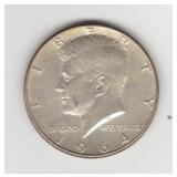 1964D US Silver Kennedy Half Dollar Coin