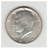 1964D US Silver Kennedy Half Dollar Coin