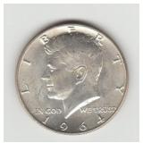 1964D US Silver Kennedy Half Dollar Coin