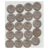 (20) US Kennedy Half Dollar Coins