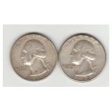 US Silver 1960D & 1960 WashingtonQuarters