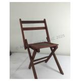 Antique Child's Wood Folding Chair approximately