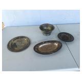Four Silver Plate Dishes