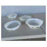 Vintage 6PC GLASBAKE  Milk glass set