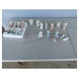 Two Vintage LEFT@ON Porcelain Nativity Sets