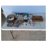 Vintage Wood Playing Card Box