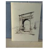 Rome Italy Coliseum Print not framed measures