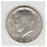 1964D US Silver Kennedy Half Dollar Coin