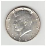 1964D US Silver Kennedy Half Dollar Coin