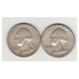 US Silver 1960D & 1960 WashingtonQuarters