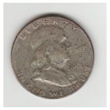 US 1954 Silver Franklin Half Dollar Coin
