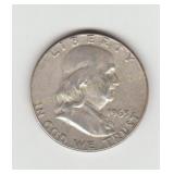 1963D US Silver Franklin Half Dollar