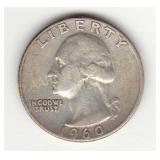 Silver 1960D Washington Quarter