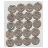 (20) US Kennedy Half Dollar Coins