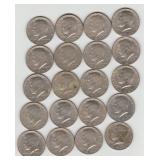 (20) US Kennedy Half Dollar Coins