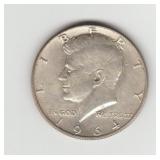 1964D US Silver Kennedy Half Dollar Coin