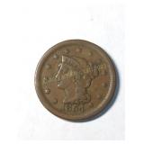 US 1854 Coronet Large Cent